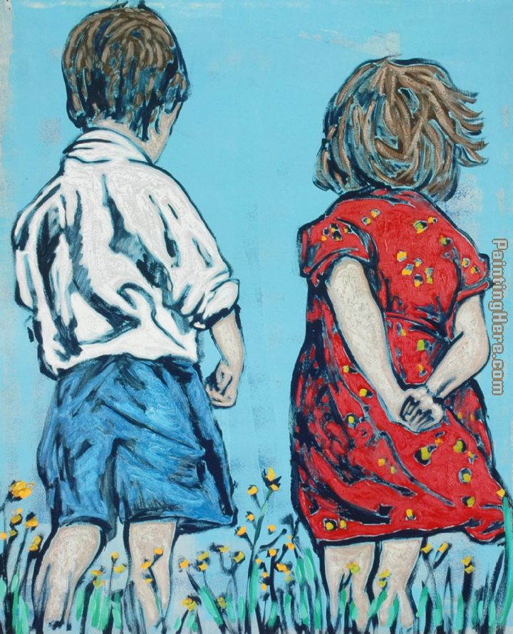 Unknown Artist kids looking into distance